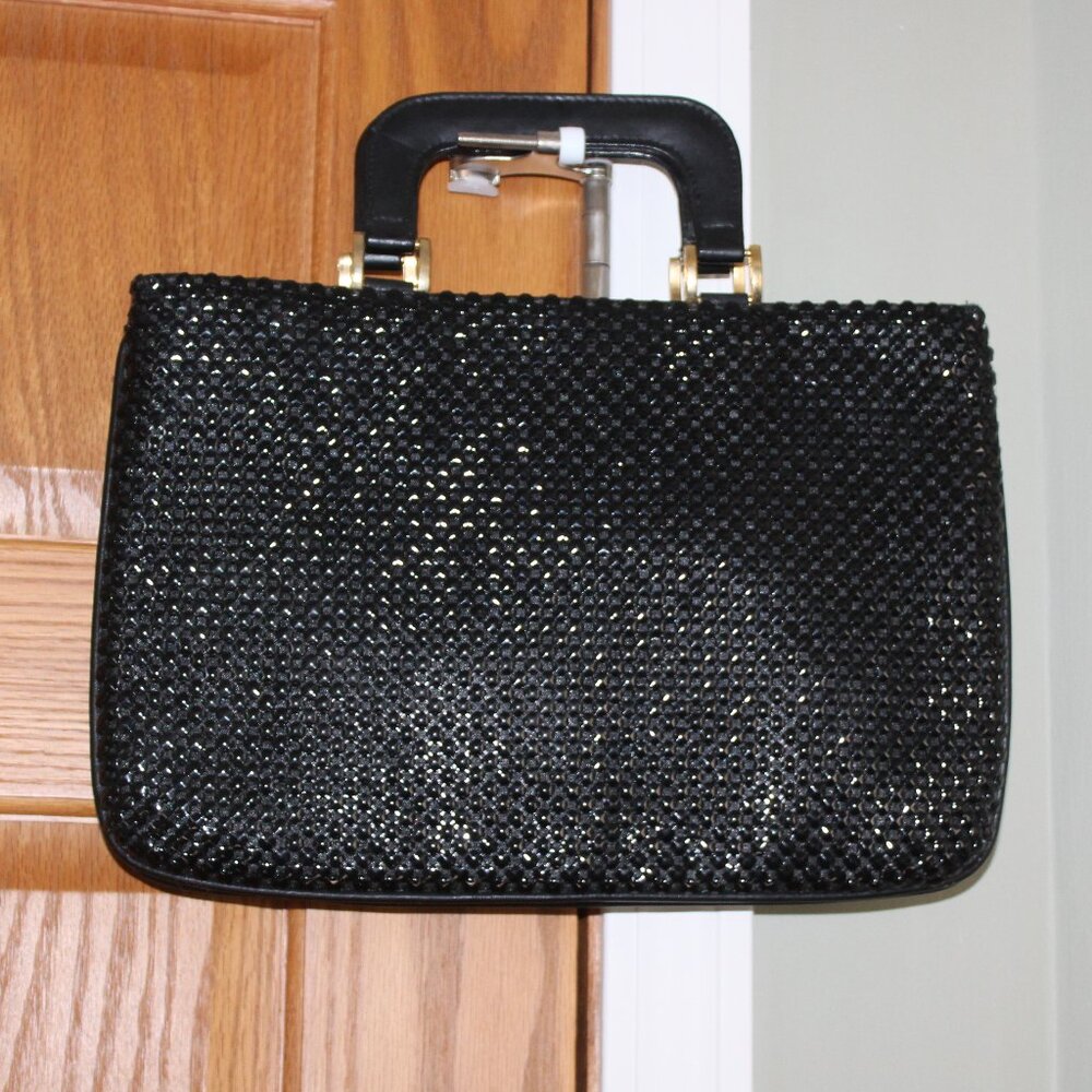 Flat Beaded Purse / Small Laptop or Tablet Carry Bag